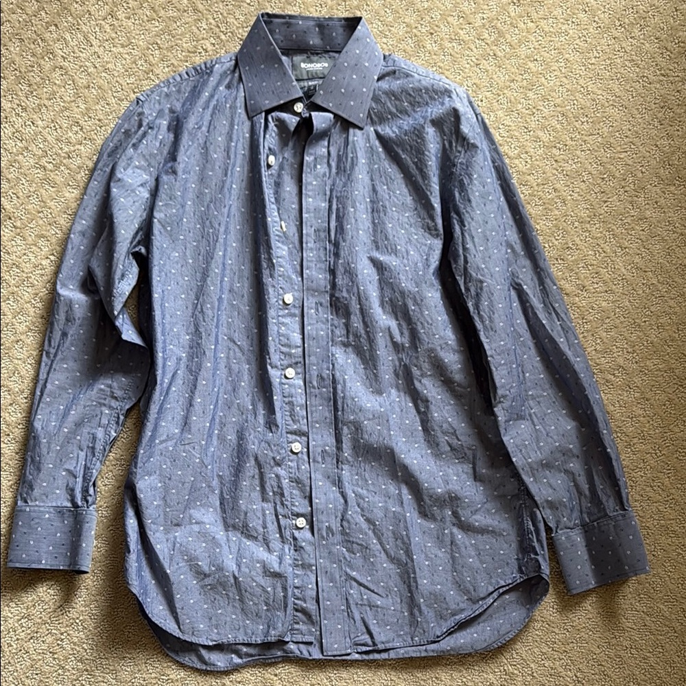 Men's Blue Button-Up Shirt